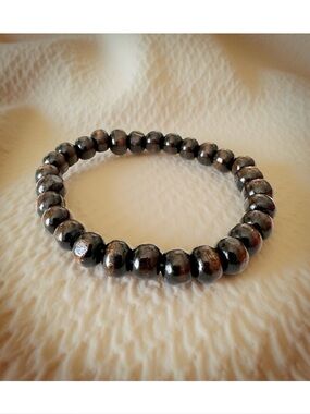 🔴 5 for $10 ONE Brown Wooden Beaded Stretchy Bracelet